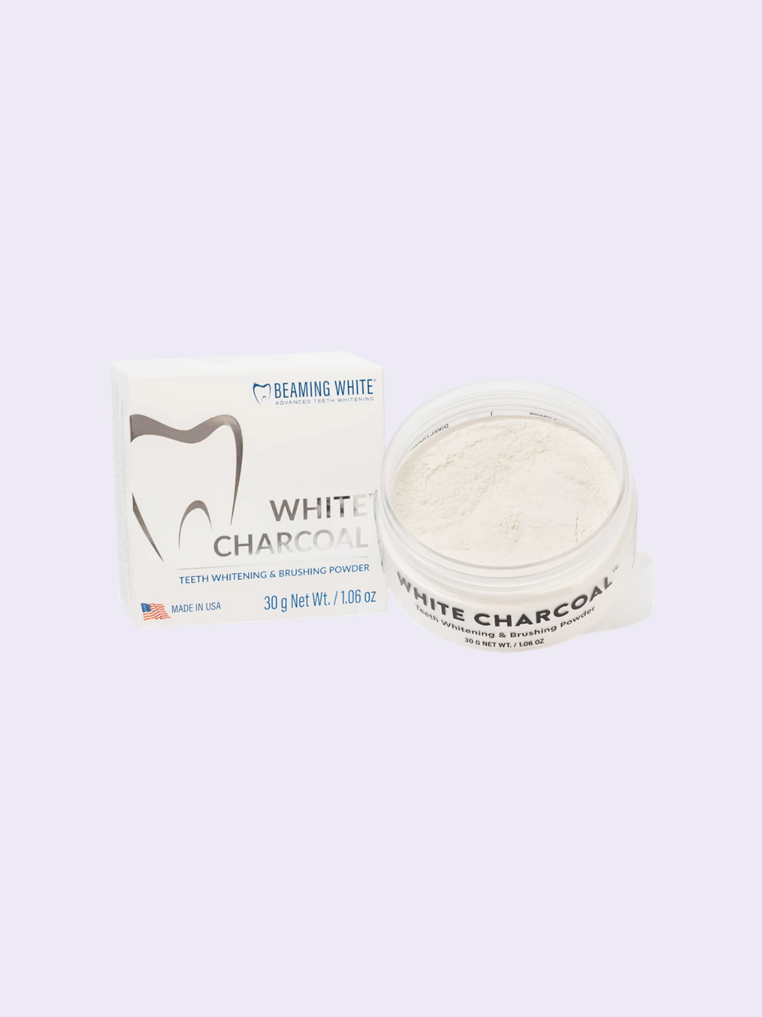 WHITE CHARCOAL™ tandbleekpoeder in potje – natuurlijk alternatief voor wittere tanden